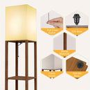 Luminária de Chão  com Prateleira