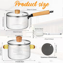 Kit 2 Panelas de Vidro Transparente para Cozinhar