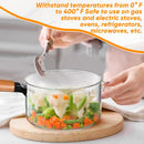 Kit 2 Panelas de Vidro Transparente para Cozinhar