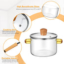 Kit 2 Panelas de Vidro Transparente para Cozinhar