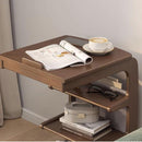 Mesa Lateral em Formato de C para sofá com Rodízios