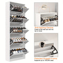 Armário de Armazenamento para Sapatos com 5 Gavetas Espelhadas Abatíveis