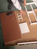 Mesa Móvel para Laptop com Altura Regulável e Duas Prateleiras – Estação de Trabalho Versátil